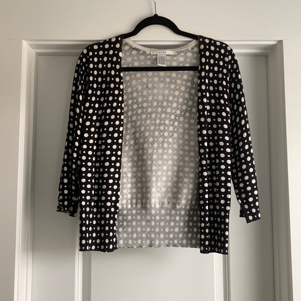 Grace Polka Dot Button Down Cardigan